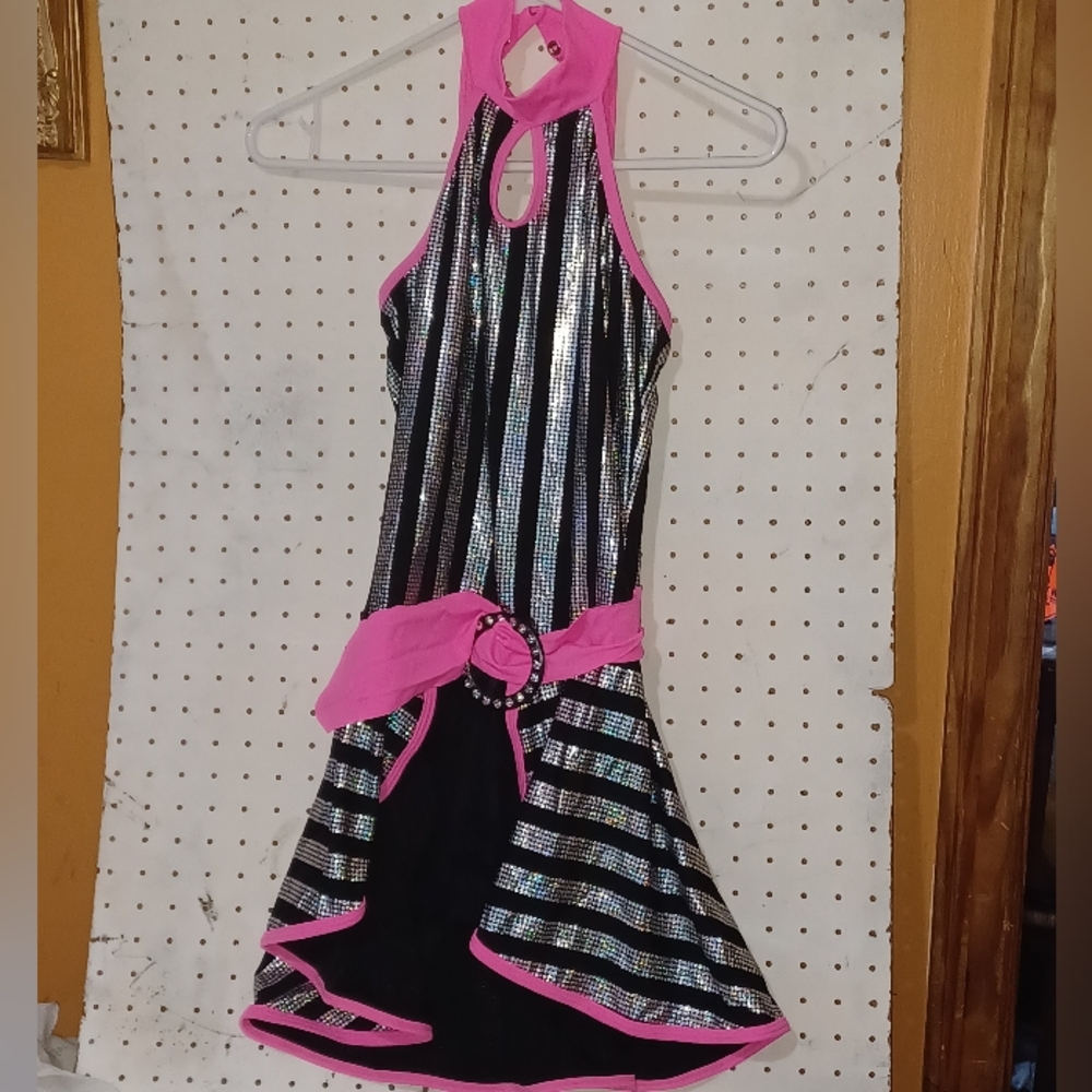 Black And Silve With Pink Accents In Size Adult Small